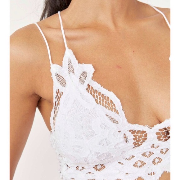 Free People Adella White Lace Bralette Small - Picture 4 of 5